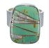 Silver Turquoise And Opal Jewelry Southwest Ring Size 8-1/2 AX83302